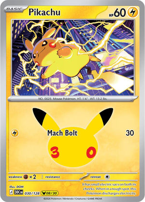 Pikachu - 030/128 [30C - 030/128] Holofoil