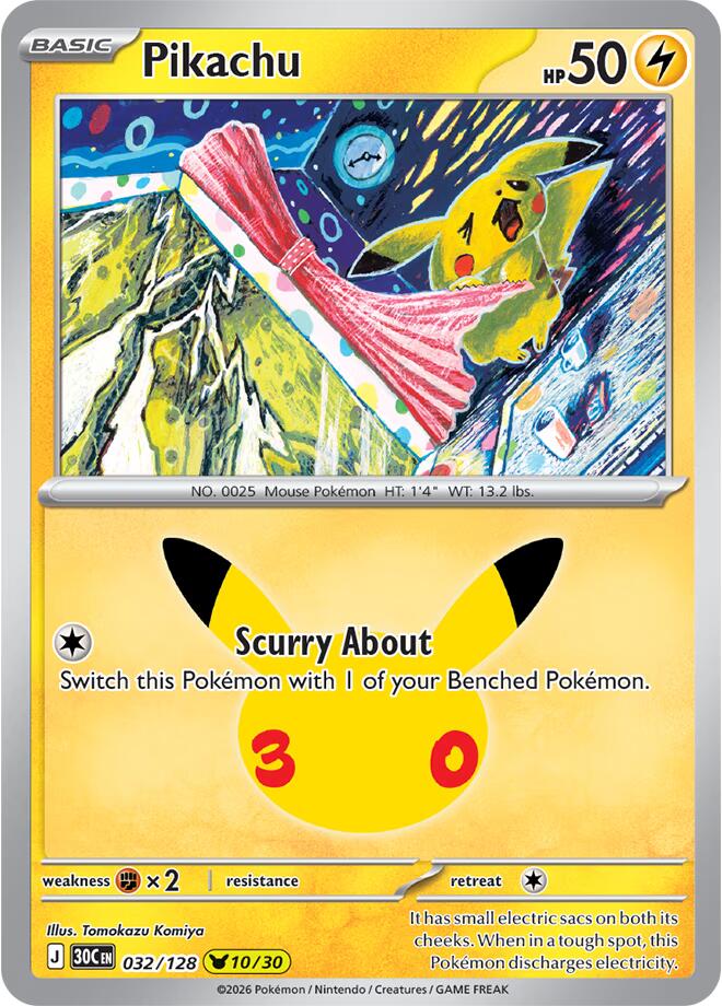 Pikachu - 032/128 [30C - 032/128] Holofoil