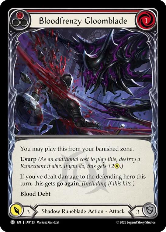 Bloodfrenzy Gloomblade (Red) [IAR - IAR123] Non- Foil