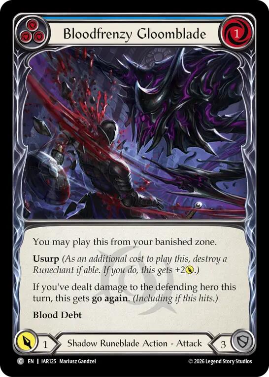 Bloodfrenzy Gloomblade (Blue) [IAR - IAR125] Non- Foil