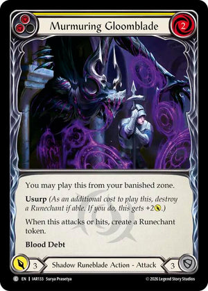 Murmuring Gloomblade (Yellow) [IAR - IAR133] Non- Foil