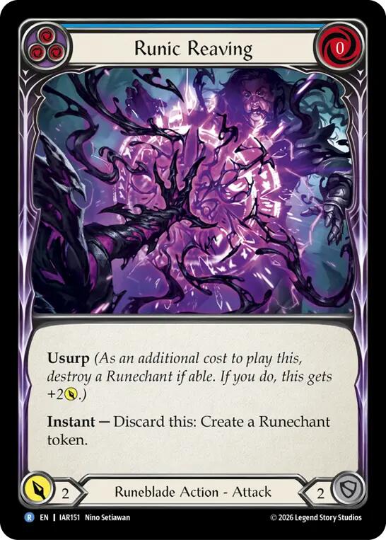 Runic Reaving (Blue) [IAR - IAR151] Non- Foil