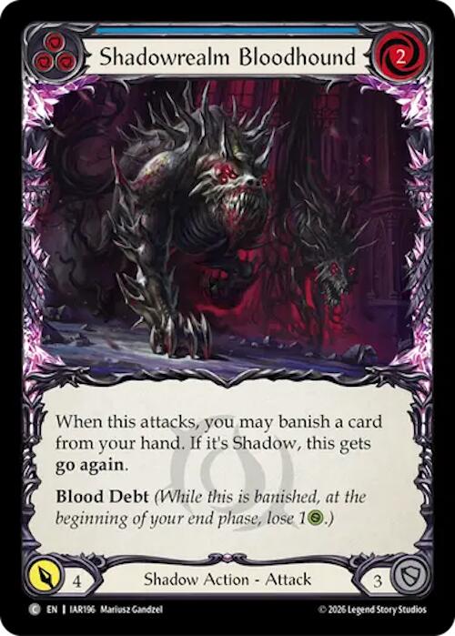 Shadowrealm Bloodhound (Blue) [IAR - IAR196] Non- Foil