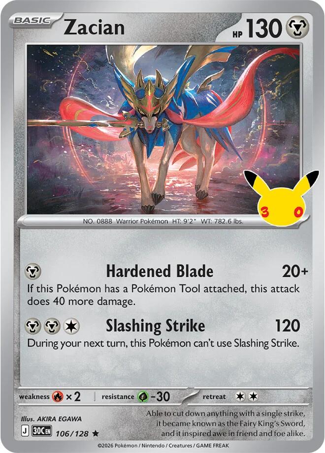 Zacian [30C - 106/128] Holofoil