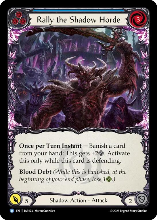 Rally the Shadow Horde (Blue) [IAR - IAR173] Non- Foil