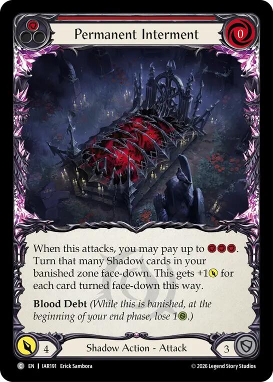Permanent Interment (Red) [IAR - IAR191] Non- Foil