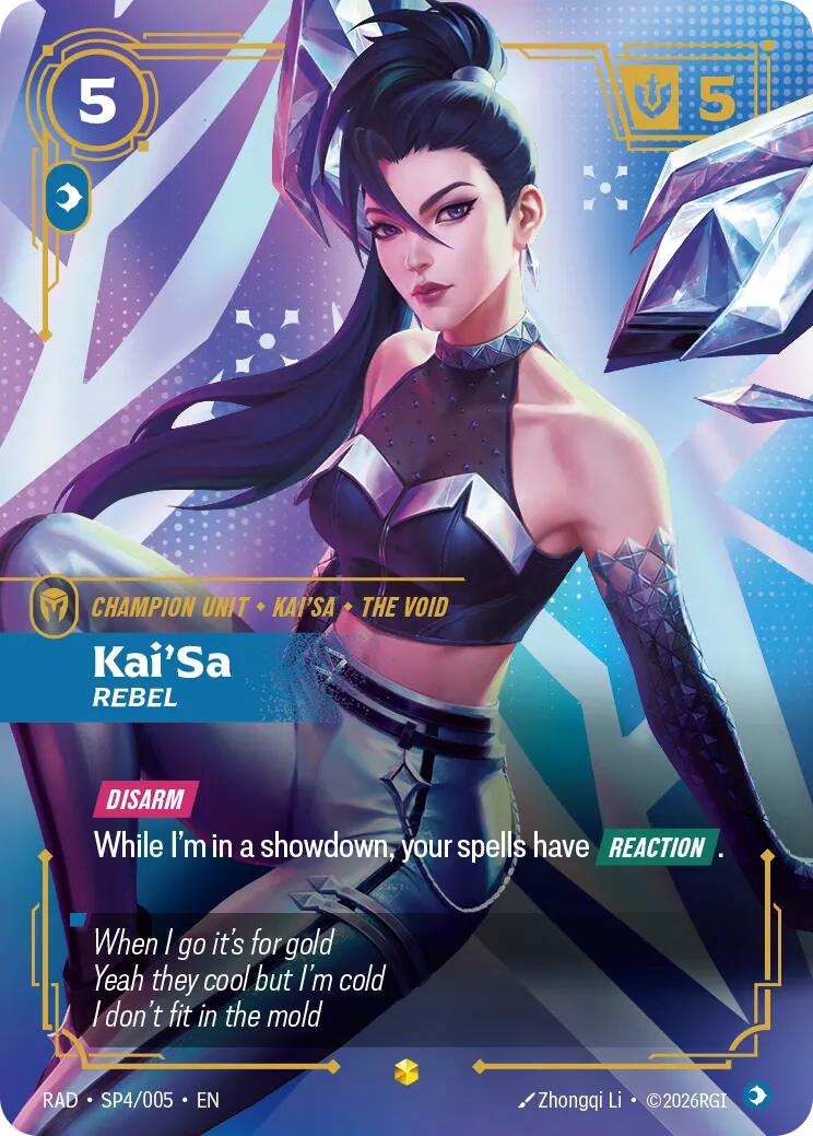 Kai'Sa, Rebel (K/DA Special Art Card) [RAD - SP4/005]
