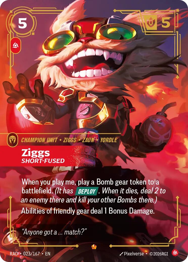 Ziggs, Short-Fused [RAD - 023/167]