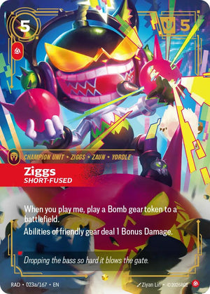 Ziggs, Short-Fused (Alternate Art) [RAD - 023a/167]