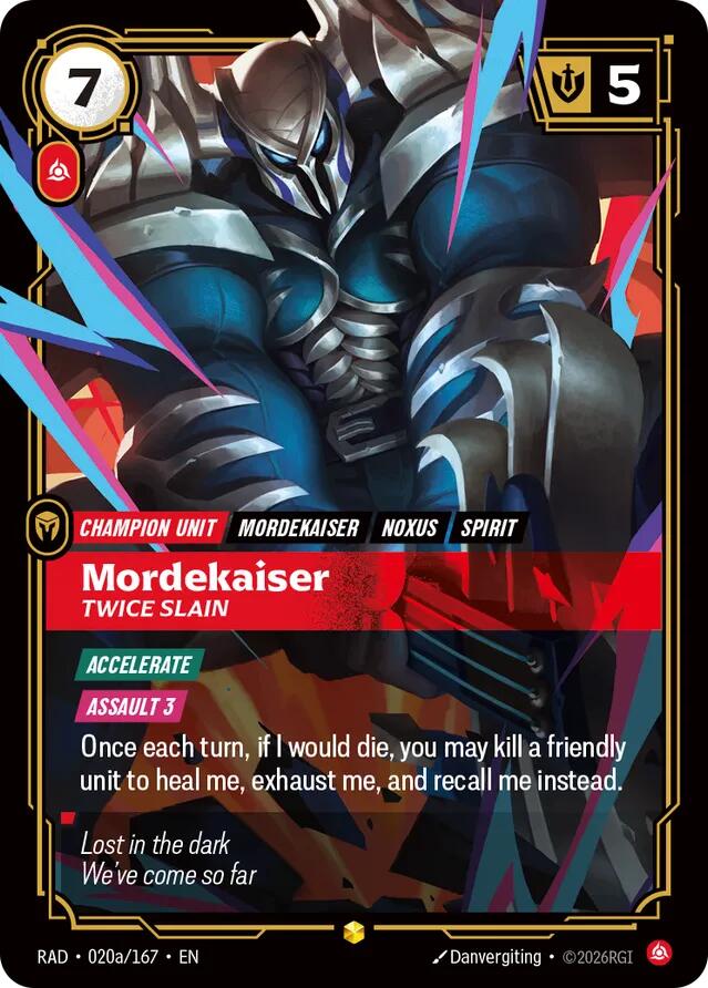 Mordekaiser, Twice Slain (Alternate Art) [RAD - 020a/167]