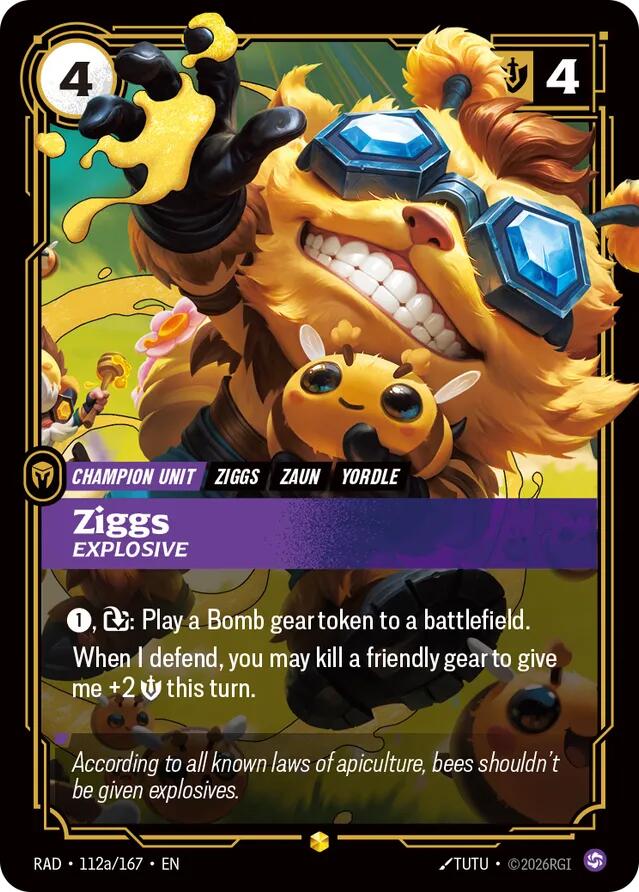 Ziggs, Explosive (Alternate Art) [RAD - 112a/167]