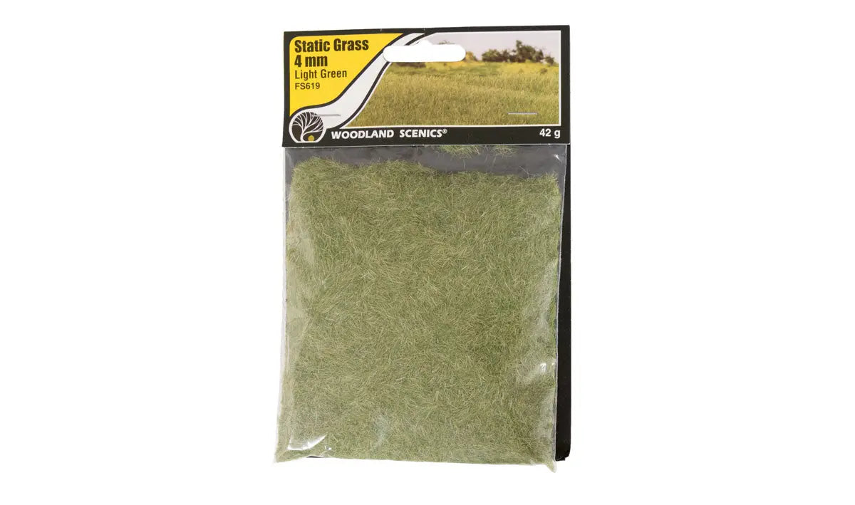 Woodland Scenics Static Grass ~ 4mm Light Green