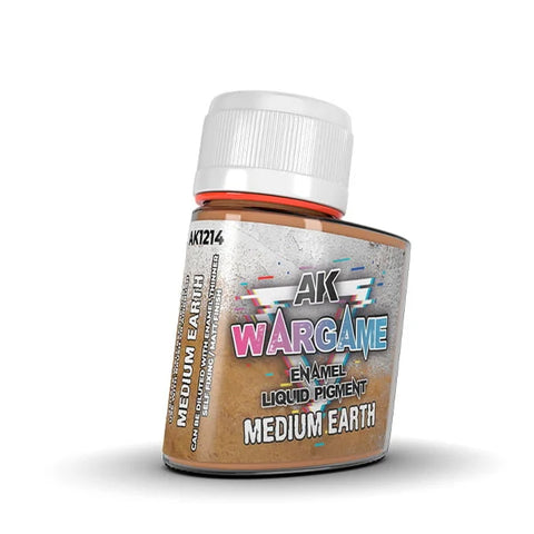 AK Interactive Wargame Enamel Liquid Pigments Medium Earth 35ml