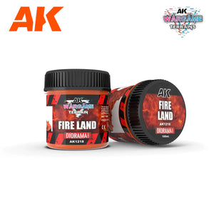 AK Interactive Wargame Battle Ground Terrains Fire Land - 100ml