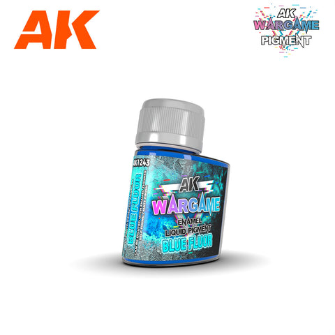 AK Interactive Wargame Enamel Liquid Pigments Fluorescent Blue 35ml