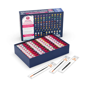 AK Interactive Quick Gen - Quick Paint Combo Set 100 Colors (80 Quick Gen + 20 Acrylic 3Gen + 3 Brushes)