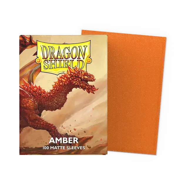 Dragon Shield Sleeves- AMBER- Matte 100 CT