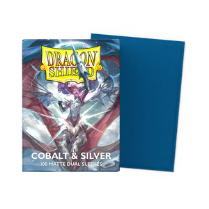 Dragon Shield Sleeves- Cobalt & Silver- Dual Matte 100CT (Copy)