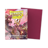 Dragon Shield Sleeves- POMEGRANATE & GOLD- Dual Matte 100CT