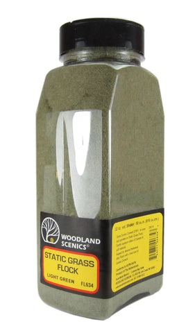 Woodland Scenics Static Grass Flock light Green (32 Oz) FL634 Wandering Adventures