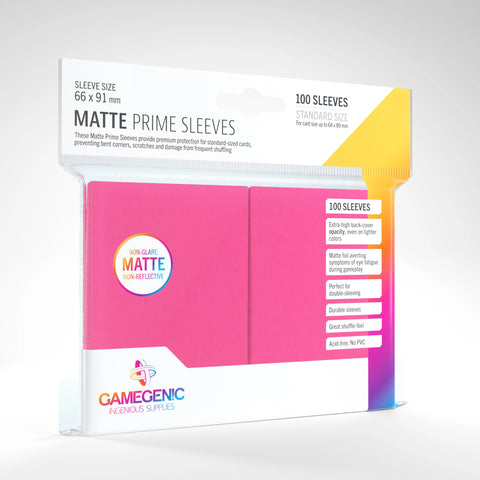 Gamegenic Matte Prime Sleeves: Pink (100)