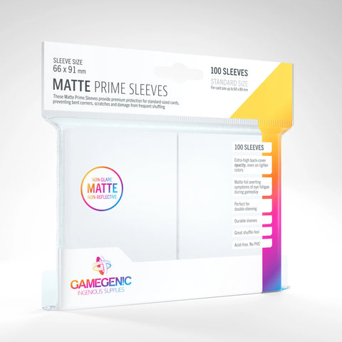 Gamegenic Matte Prime Sleeves: White (100)