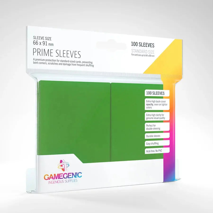 Gamegenic Prime Sleeves: Green (100)