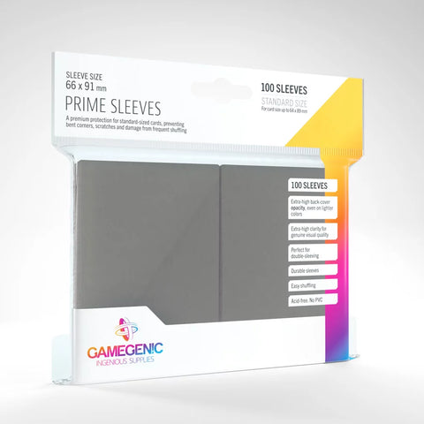Gamegenic Prime Sleeves: Grey (100)
