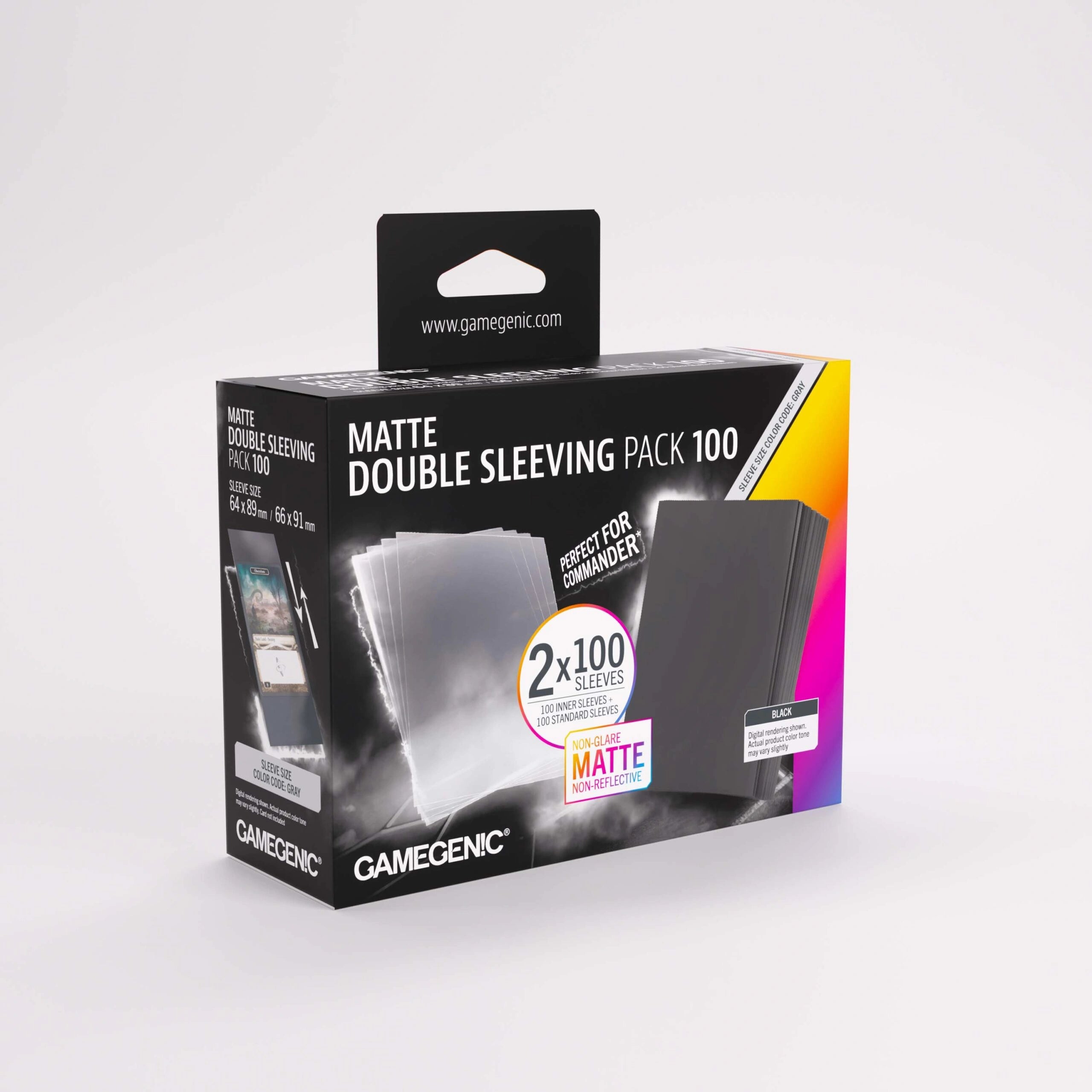 Matte Double Sleeving Pack (Black) (100)