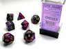 Gemini Purple-Teal/gold 7-Die Set