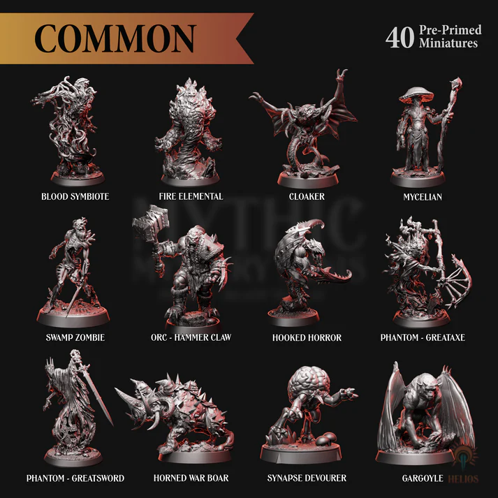 Mythic Mystery Minis- Series 1- Monsters