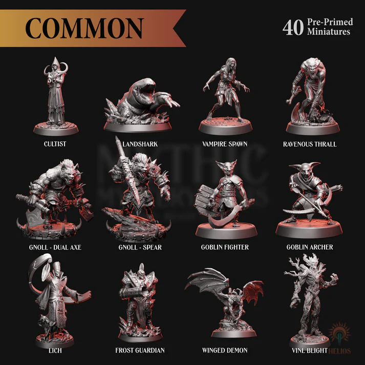 Mythic Mystery Minis- Series 1- Monsters