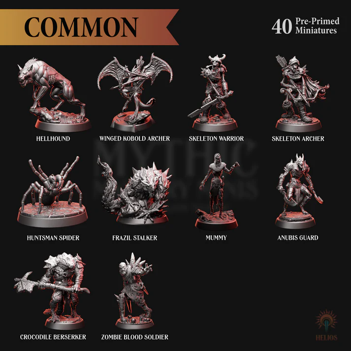Mythic Mystery Minis- Series 1- Monsters