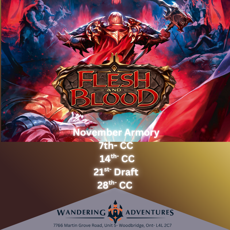 Flesh and Blood Armory: November