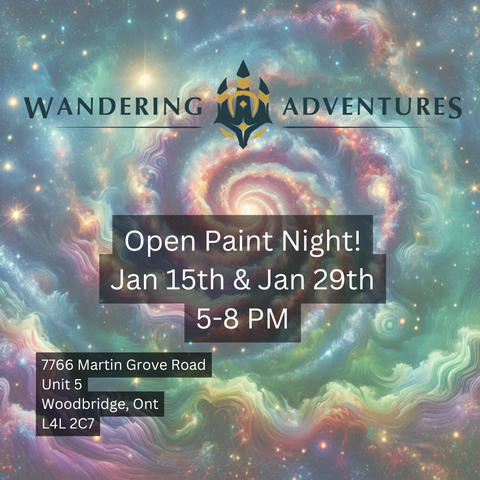 Open Paint Night- Jan 15th- Jan 29th