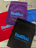 Fanroll: Large Dice Bag Velvet Black w/ Black Satin Wandering Adventures