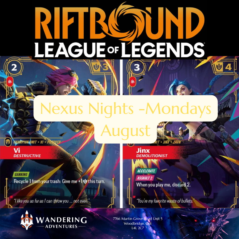Riftbound TCG: Nexus Nights (Aug)- Mondays