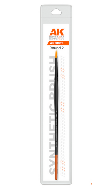 AK Interactive: Round Brushes (multiple sizes)