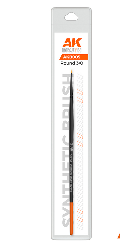 AK Interactive: Round Brushes (multiple sizes)