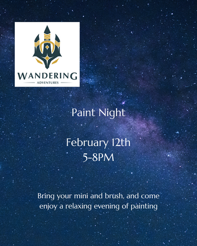 Open Paint Night- Feb 12th @5PM