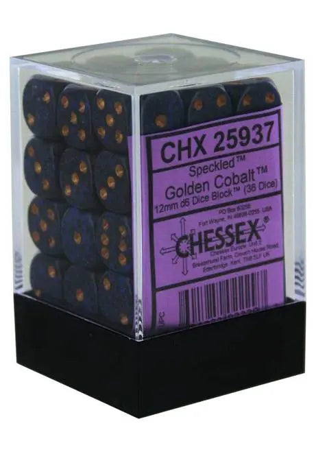 Speckled Golden Cobalt (36 Dice)