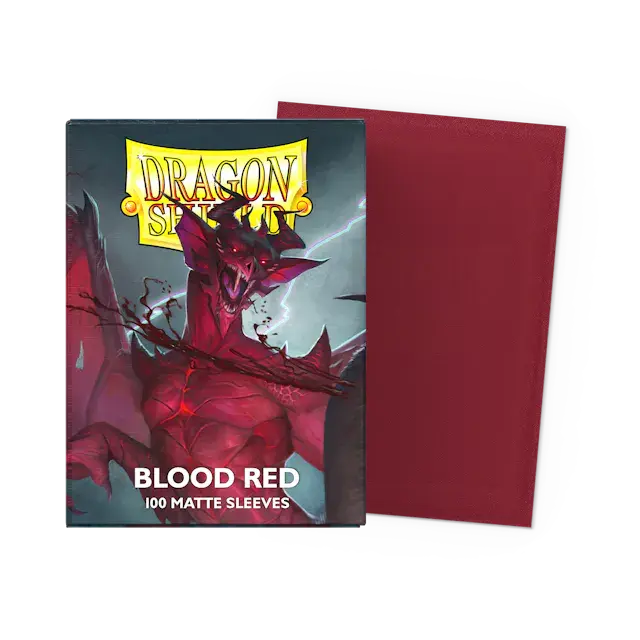 Dragon Shield Sleeves- BLOOD RED- Matte 100CT