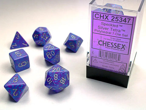 Speckled Silver Tetra 7-Die Set Chessex