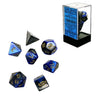 Gemini Black-Blue/ gold 7-Die set