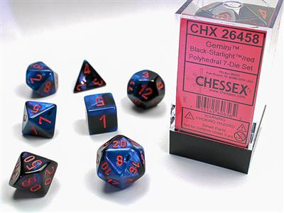 Gemini Black-Starlight/red 7-Die Set