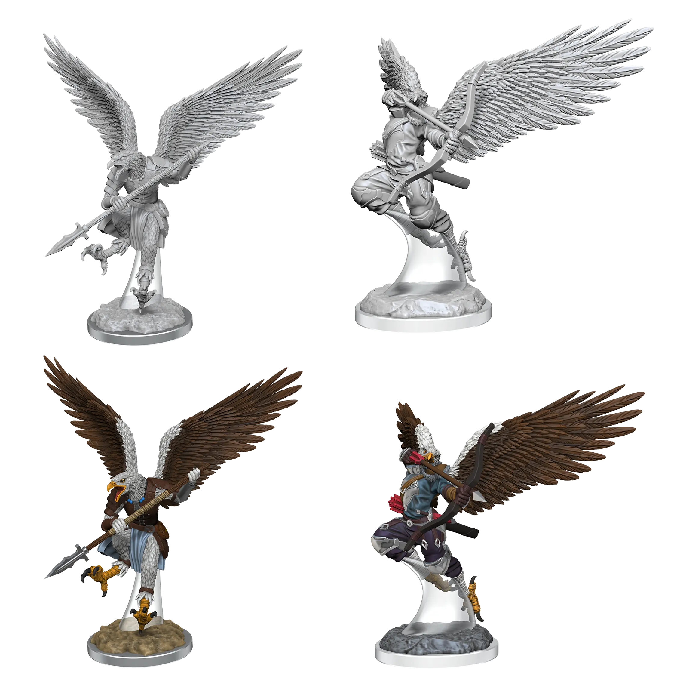 D&D Marvelous Unpainted- Aarakocra Fighters - Wave 17