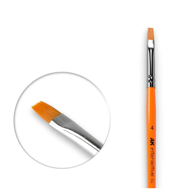 AK Interactive: Flat Brushes (multiple sizes)