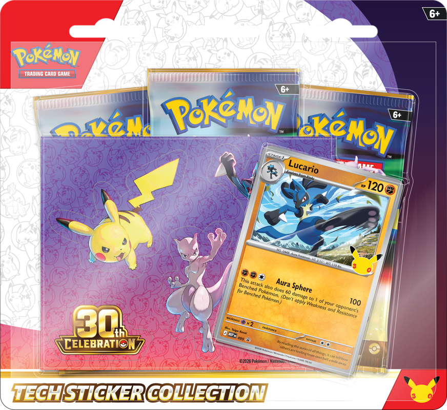 Pokemon TCG: 30th Anniversary Tech Sticker Collection