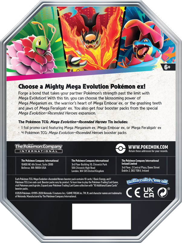 Pokemon TCG: Ascended Heroes Tin (x1)