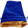 Fanroll: Large Dice Bag Velvet Blue w/ Gold Satin